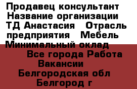 Продавец-консультант › Название организации ­ ТД Анастасия › Отрасль предприятия ­ Мебель › Минимальный оклад ­ 20 000 - Все города Работа » Вакансии   . Белгородская обл.,Белгород г.